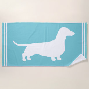 Serviette De Plage Silhouette de teckel
