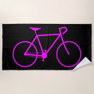 Serviette De Plage Silhouette d'une bicyclette