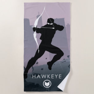 Serviette De Plage Silhouette héroïque d'Hawkeye