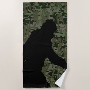 Serviette De Plage Silhouette Squatchin de Sasquatch Bigfoot