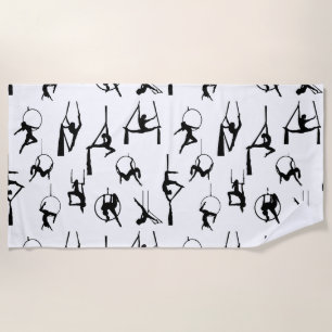 Serviette De Plage Silhouettes Lyra Aérialist