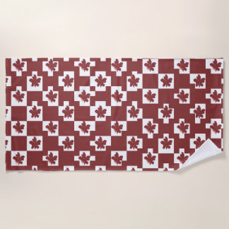 Serviette De Plage Silhueta de flores em padrão.