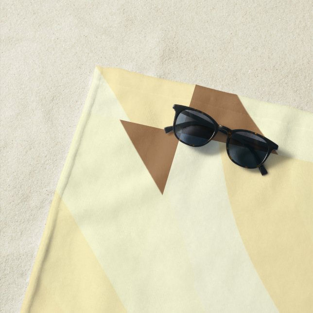 Serviette De Plage simple personnalisé minimal ajouter votre logo adr (En situation)