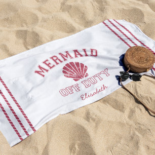 Serviette De Plage Sirène hors service personnalisée