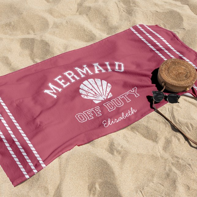 Serviette De Plage Sirène hors service personnalisée (Créateur téléchargé)