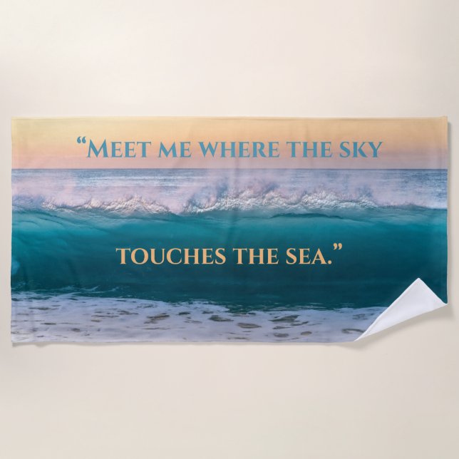 Serviette de plage "Sky Meets the Sea" (Devant)