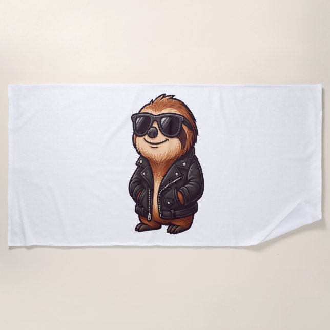Serviette De Plage Sloth Chill Mood (Devant)