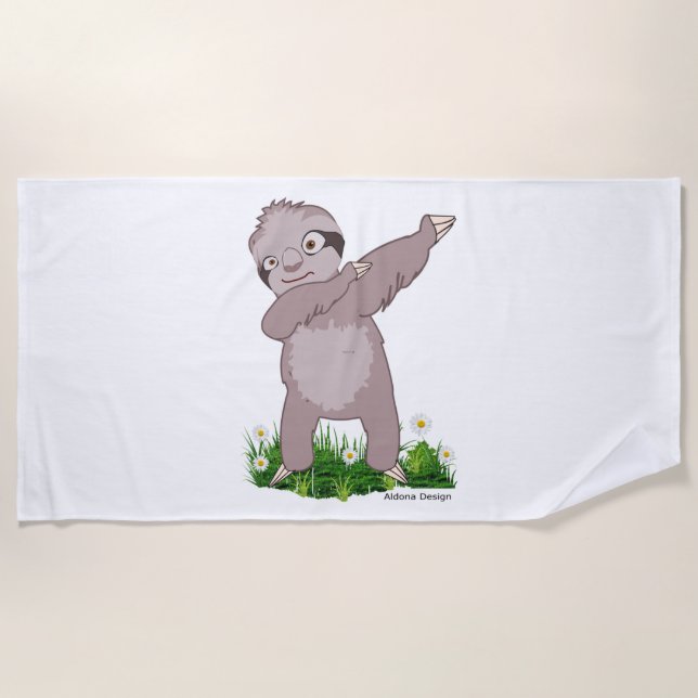 Serviette De Plage Sloth Dabs (Devant)