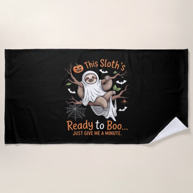 Serviette De Plage Sloth Halloween Sloths Cute Bat Vampire Essentiel (Devant)