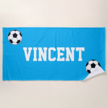 Soccer Blue Kids Custom Name