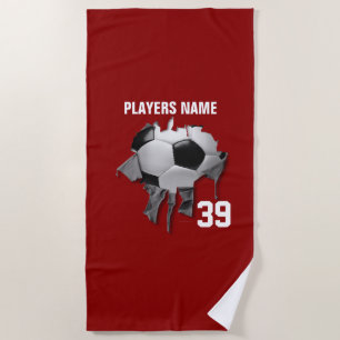 Serviette De Plage Soccer déchiré