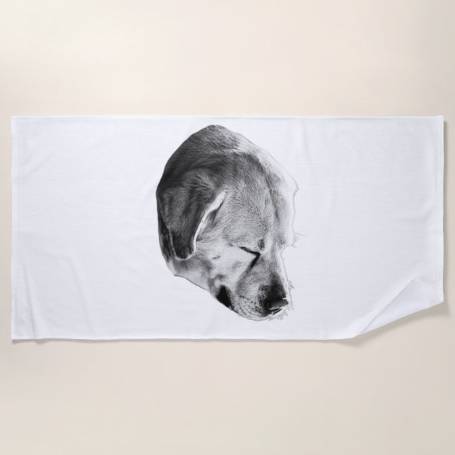 Serviette De Plage Soleil, sable et un Snooze (Devant)