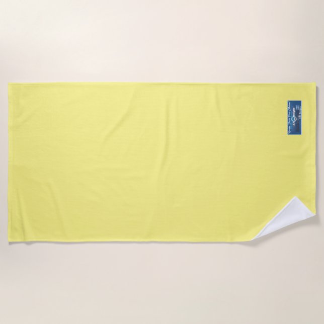 Serviette de plage (Solid Pale Yellow) RFPMDesigns (Devant)