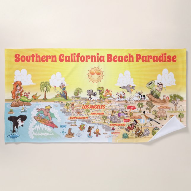 Serviette De Plage Southern California Beach Paradise Blanket (Devant)