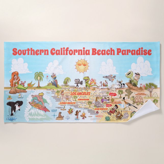 Serviette De Plage Southern California Beach Paradise Blanket (Devant)