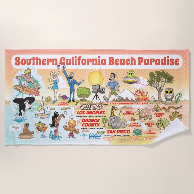 Serviette De Plage Southern California Beach Paradise Blanket (Devant)