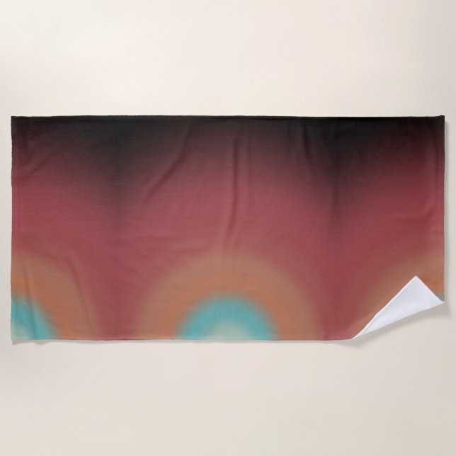 Serviette De Plage Southwestern Southwest Desert Rainbow Art Design (Devant)