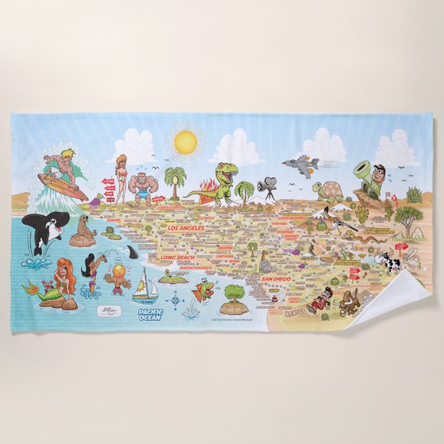 Serviette De Plage Spectaculaire couverture de plage du sud de la Cal (Devant)