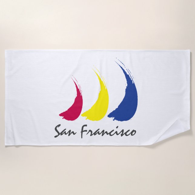 Serviette De Plage Splashy Sails_Paint-The-Wind_San Francisco (Devant)
