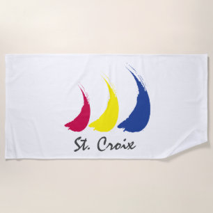 Serviette De Plage Splashy Sails_Paint-The-Wind_St. Croix