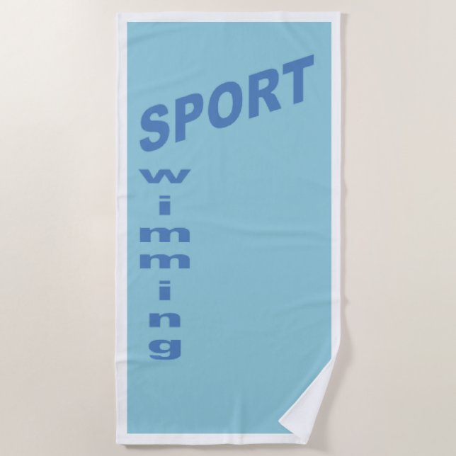 Serviette de plage  SPORT  SWIMMING  (Devant)