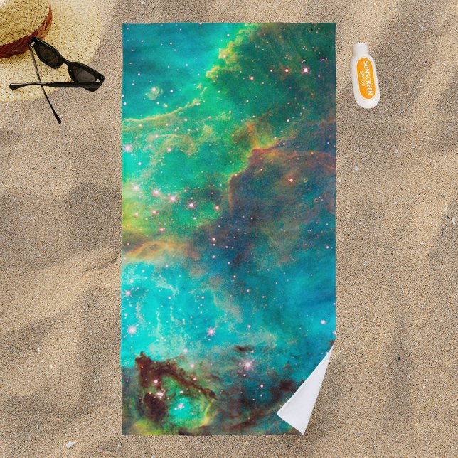 Serviette De Plage Star Cluster NGC 2074 dans Cosmic Cloud (Star Cluster NGC 2074 in Cosmic Cloud Beach Towel)