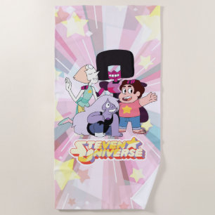 Serviette De Plage Steven Universe Crystal Gem Group Huddle