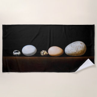 Serviette De Plage Still Life with Eggs – Realistic Painting Art