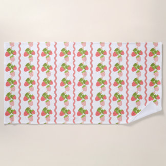 Serviette De Plage Strawberry pattern trellis spring summer host