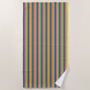 Serviette De Plage Striped rainbow colors Pride lgbtq lgbt
