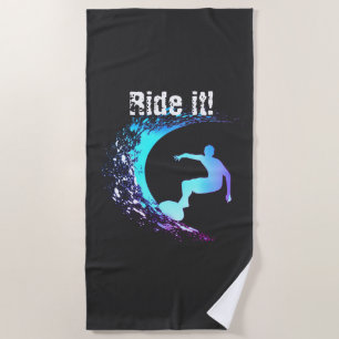 Serviette De Plage Style Graffiti Surfer