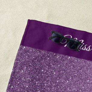 Serviette De Plage Style Miss America Pageant Parties scintillant Bea