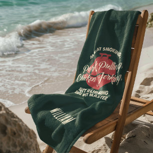 Serviette De Plage Summer Beach BBBQ Pit Master Vert Custom