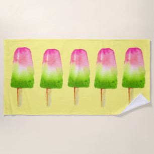 Serviette De Plage Summer Beach Popsicle fruit bloc de glace