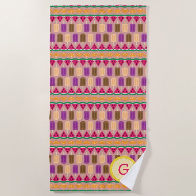 Serviette de plage Summer Sweets (Devant)