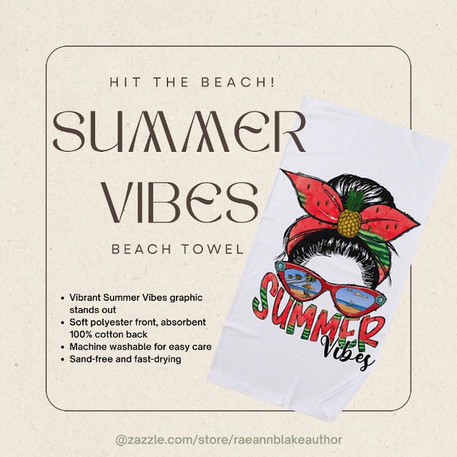 Serviette de plage Summer Vibes (Créateur téléchargé)