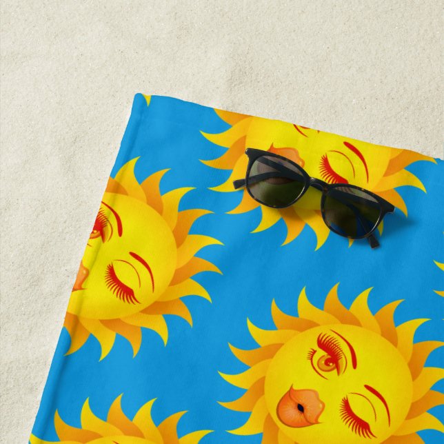 Serviette De Plage Sun Kisses, Sun Print (En situation)