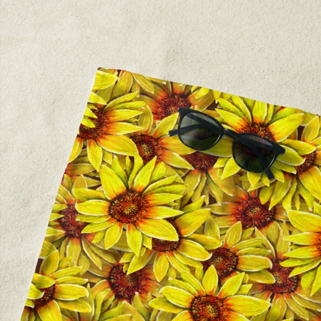 Serviette De Plage Sunflower Beach Towel (En situation)