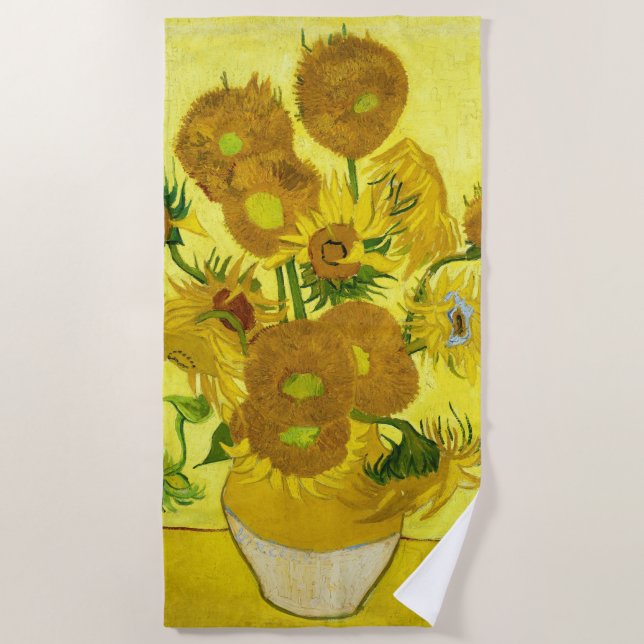 Serviette De Plage Sunflowers Vincent van Gogh (Devant)