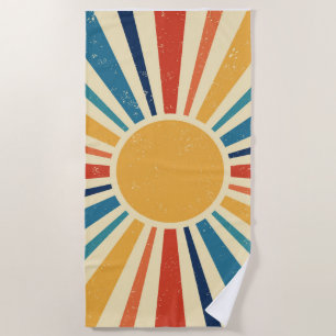 Serviette De Plage Sunrise Vintage Sun Summer Pool