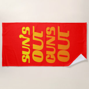 Serviette De Plage Sun's Out Guns Out Fun fitness et salle de sport