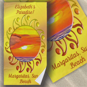 Serviette De Plage Sunset Paradise Margaritas 2443