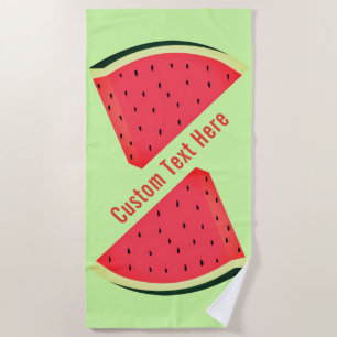 Serviette De Plage Sweet Watermelon Beach Tower Texte et couleur pers