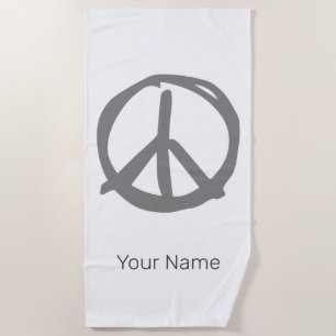 Serviette De Plage SYMBOLE DE LA PAIX SYMBOLE Vintage POUR Hippie Pac