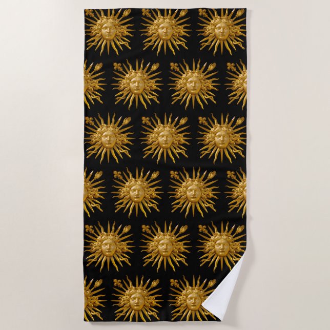 Serviette De Plage Symbole de Louis XIV le Roi Soleil (Devant)