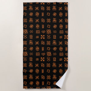 Serviette De Plage Symboles africains Adinkra Design ethnique