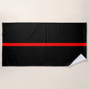 Serviette De Plage Symbolic Thin Red Line graphic on a