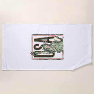 Serviette De Plage T-shirt graphique bubble gum Statue de la Liberté