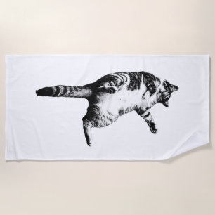 Serviette De Plage Tabby Silvery Shade