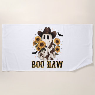 Serviette De Plage Tache de vache occidentale fantôme effrayant Boo H